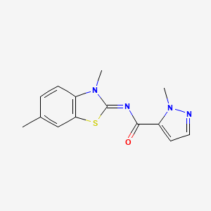 (E)-N-(3,6-dimethylbenzo[d]thiazol-2(3H)-ylidene)-1-methyl-1H-pyrazole-5-carboxamide