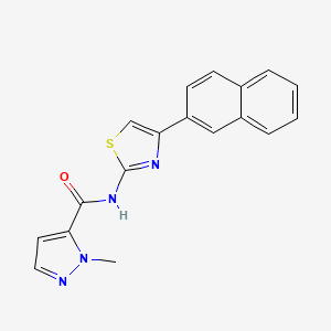 1-methyl-N-(4-(naphthalen-2-yl)thiazol-2-yl)-1H-pyrazole-5-carboxamide