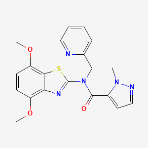 B3201007 N-(4,7-dimethoxybenzo[d]thiazol-2-yl)-1-methyl-N-(pyridin-2-ylmethyl)-1H-pyrazole-5-carboxamide CAS No. 1019097-11-0