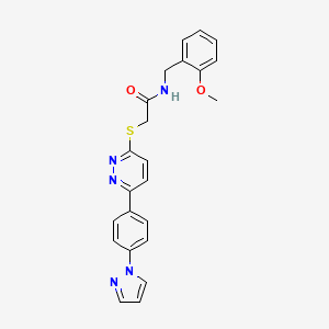 2-((6-(4-(1H-pyrazol-1-yl)phenyl)pyridazin-3-yl)thio)-N-(2-methoxybenzyl)acetamide