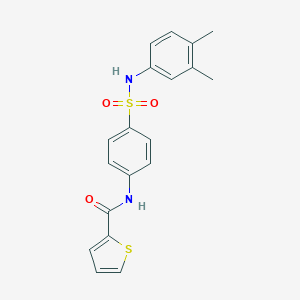 molecular formula C19H18N2O3S2 B320102 N-[4-[(3,4-dimethylphenyl)sulfamoyl]phenyl]thiophene-2-carboxamide 