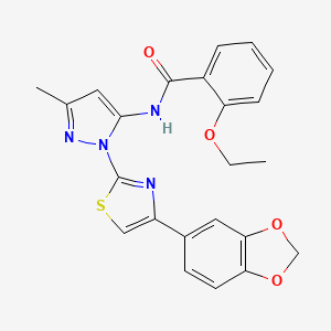 N-(1-(4-(benzo[d][1,3]dioxol-5-yl)thiazol-2-yl)-3-methyl-1H-pyrazol-5-yl)-2-ethoxybenzamide