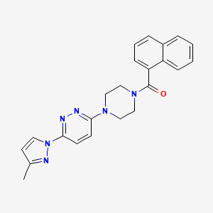 B3201080 (4-(6-(3-methyl-1H-pyrazol-1-yl)pyridazin-3-yl)piperazin-1-yl)(naphthalen-1-yl)methanone CAS No. 1019101-12-2