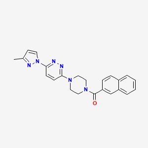 (4-(6-(3-methyl-1H-pyrazol-1-yl)pyridazin-3-yl)piperazin-1-yl)(naphthalen-2-yl)methanone