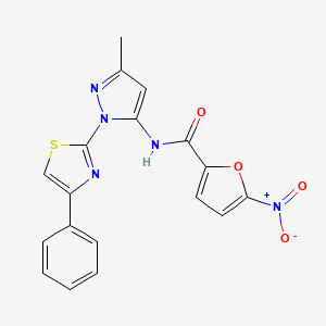 N-(3-methyl-1-(4-phenylthiazol-2-yl)-1H-pyrazol-5-yl)-5-nitrofuran-2-carboxamide