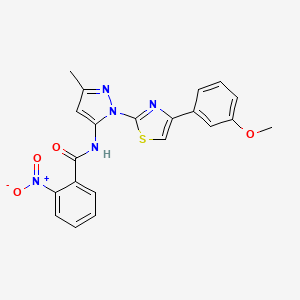 N-(1-(4-(3-methoxyphenyl)thiazol-2-yl)-3-methyl-1H-pyrazol-5-yl)-2-nitrobenzamide