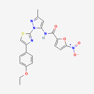N-(1-(4-(4-ethoxyphenyl)thiazol-2-yl)-3-methyl-1H-pyrazol-5-yl)-5-nitrofuran-2-carboxamide