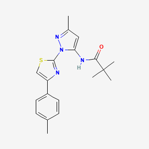 N-(3-methyl-1-(4-(p-tolyl)thiazol-2-yl)-1H-pyrazol-5-yl)pivalamide