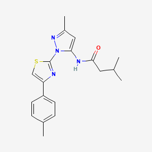 B3201211 3-methyl-N-(3-methyl-1-(4-(p-tolyl)thiazol-2-yl)-1H-pyrazol-5-yl)butanamide CAS No. 1019102-81-8
