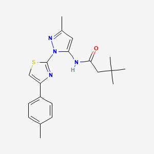 3,3-dimethyl-N-(3-methyl-1-(4-(p-tolyl)thiazol-2-yl)-1H-pyrazol-5-yl)butanamide