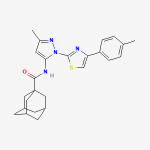 N-{3-methyl-1-[4-(4-methylphenyl)-1,3-thiazol-2-yl]-1H-pyrazol-5-yl}adamantane-1-carboxamide
