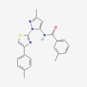 3-methyl-N-(3-methyl-1-(4-(p-tolyl)thiazol-2-yl)-1H-pyrazol-5-yl)benzamide