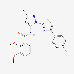 B3201253 2,3-dimethoxy-N-(3-methyl-1-(4-(p-tolyl)thiazol-2-yl)-1H-pyrazol-5-yl)benzamide CAS No. 1019102-97-6