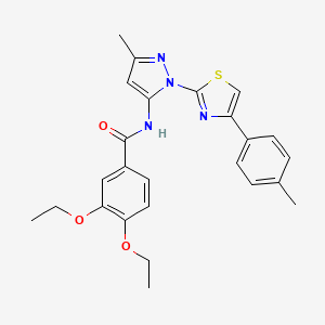 3,4-diethoxy-N-(3-methyl-1-(4-(p-tolyl)thiazol-2-yl)-1H-pyrazol-5-yl)benzamide