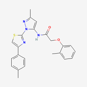 N-(3-methyl-1-(4-(p-tolyl)thiazol-2-yl)-1H-pyrazol-5-yl)-2-(o-tolyloxy)acetamide