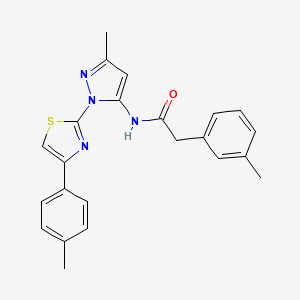 B3201287 N-(3-methyl-1-(4-(p-tolyl)thiazol-2-yl)-1H-pyrazol-5-yl)-2-(m-tolyl)acetamide CAS No. 1019103-14-0