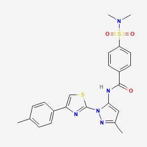 4-(N,N-dimethylsulfamoyl)-N-(3-methyl-1-(4-(p-tolyl)thiazol-2-yl)-1H-pyrazol-5-yl)benzamide