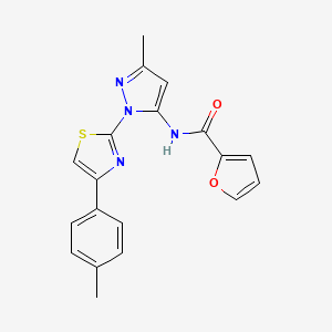 N-(3-methyl-1-(4-(p-tolyl)thiazol-2-yl)-1H-pyrazol-5-yl)furan-2-carboxamide