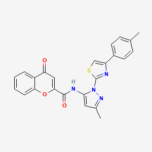 N-(3-methyl-1-(4-(p-tolyl)thiazol-2-yl)-1H-pyrazol-5-yl)-4-oxo-4H-chromene-2-carboxamide