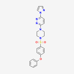3-(4-((4-phenoxyphenyl)sulfonyl)piperazin-1-yl)-6-(1H-pyrazol-1-yl)pyridazine