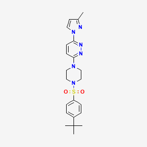3-(4-((4-(tert-butyl)phenyl)sulfonyl)piperazin-1-yl)-6-(3-methyl-1H-pyrazol-1-yl)pyridazine