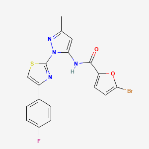 B3201395 5-bromo-N-(1-(4-(4-fluorophenyl)thiazol-2-yl)-3-methyl-1H-pyrazol-5-yl)furan-2-carboxamide CAS No. 1019104-40-5