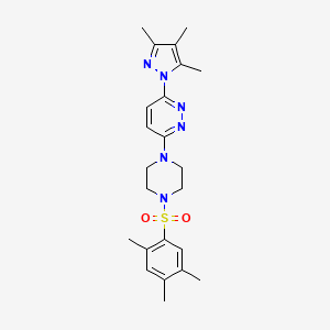 B3201402 3-(3,4,5-trimethyl-1H-pyrazol-1-yl)-6-(4-((2,4,5-trimethylphenyl)sulfonyl)piperazin-1-yl)pyridazine CAS No. 1019104-42-7