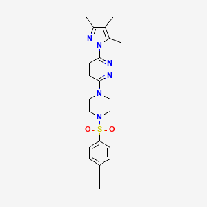 3-(4-((4-(tert-butyl)phenyl)sulfonyl)piperazin-1-yl)-6-(3,4,5-trimethyl-1H-pyrazol-1-yl)pyridazine