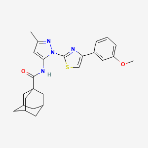 N-{1-[4-(3-methoxyphenyl)-1,3-thiazol-2-yl]-3-methyl-1H-pyrazol-5-yl}adamantane-1-carboxamide