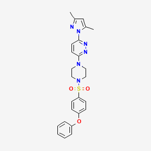 B3201449 3-(3,5-dimethyl-1H-pyrazol-1-yl)-6-(4-((4-phenoxyphenyl)sulfonyl)piperazin-1-yl)pyridazine CAS No. 1019104-85-8