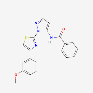 N-(1-(4-(3-methoxyphenyl)thiazol-2-yl)-3-methyl-1H-pyrazol-5-yl)benzamide