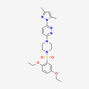 B3201470 3-(4-((2,5-diethoxyphenyl)sulfonyl)piperazin-1-yl)-6-(3,5-dimethyl-1H-pyrazol-1-yl)pyridazine CAS No. 1019104-90-5