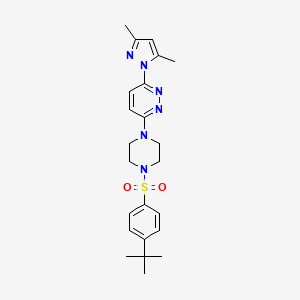 3-(4-((4-(tert-butyl)phenyl)sulfonyl)piperazin-1-yl)-6-(3,5-dimethyl-1H-pyrazol-1-yl)pyridazine