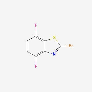 molecular formula C7H2BrF2NS B3201511 2-Bromo-4,7-difluorobenzo[d]thiazole CAS No. 1019108-46-3