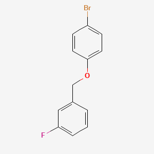 molecular formula C13H10BrFO B3201518 1-((4-Bromophenoxy)methyl)-3-fluorobenzene CAS No. 1019123-14-8