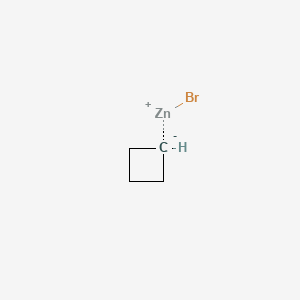molecular formula C4H7BrZn B3201521 Cyclobutylzinc bromide 0.5M in Tetrahydrofuran CAS No. 1019205-65-2