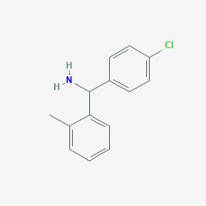 molecular formula C14H14ClN B3201523 (4-Chlorophenyl)(2-methylphenyl)methanamine CAS No. 1019355-69-1