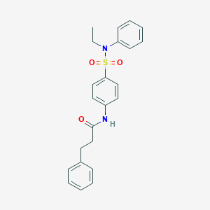 molecular formula C23H24N2O3S B320169 N-[4-[ethyl(phenyl)sulfamoyl]phenyl]-3-phenylpropanamide 