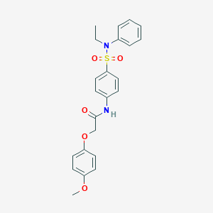 molecular formula C23H24N2O5S B320185 N-[4-[ethyl(phenyl)sulfamoyl]phenyl]-2-(4-methoxyphenoxy)acetamide 
