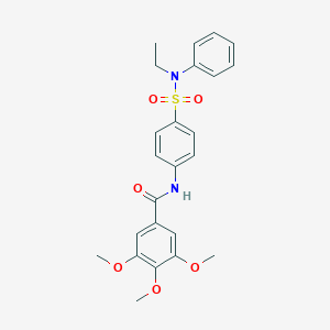 molecular formula C24H26N2O6S B320191 N-[4-[ethyl(phenyl)sulfamoyl]phenyl]-3,4,5-trimethoxybenzamide 
