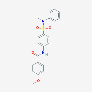 molecular formula C22H22N2O4S B320195 N-[4-[ethyl(phenyl)sulfamoyl]phenyl]-4-methoxybenzamide 