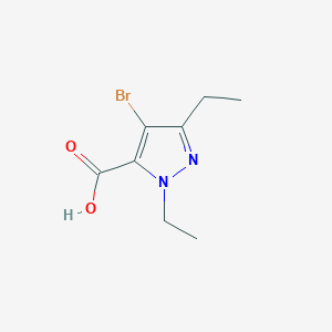 molecular formula C8H11BrN2O2 B3202109 4-Bromo-1,3-diethyl-1H-pyrazole-5-carboxylic acid CAS No. 1020722-42-2