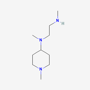 molecular formula C10H23N3 B3202182 N,1-dimethyl-N-[2-(methylamino)ethyl]piperidin-4-amine CAS No. 1020945-27-0