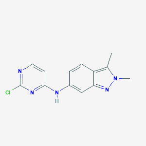 molecular formula C13H12ClN5 B032022 N-(2-氯嘧啶-4-基)-2,3-二甲基-2H-吲唑-6-胺 CAS No. 444731-74-2