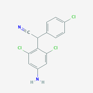 molecular formula C14H9Cl3N2 B032023 (4-氨基-2,6-二氯苯基)(4-氯苯基)乙腈 CAS No. 132252-58-5