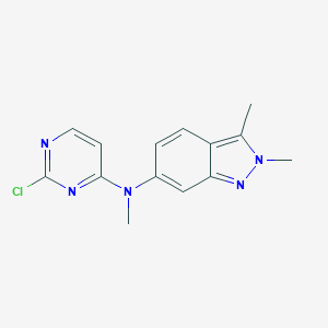 molecular formula C14H14ClN5 B032024 N-(2-Chloropyrimidin-4-YL)-N,2,3-trimethyl-2H-indazol-6-amine CAS No. 444731-75-3