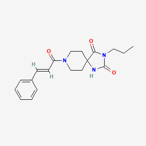 molecular formula C19H23N3O3 B3202556 8-Cinnamoyl-3-propyl-1,3,8-triazaspiro[4.5]decane-2,4-dione CAS No. 1021210-65-0