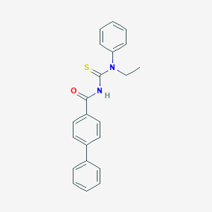 molecular formula C22H20N2OS B320362 N'-([1,1'-biphenyl]-4-ylcarbonyl)-N-ethyl-N-phenylthiourea 