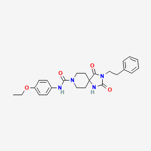 molecular formula C24H28N4O4 B3203700 N-(4-ethoxyphenyl)-2,4-dioxo-3-(2-phenylethyl)-1,3,8-triazaspiro[4.5]decane-8-carboxamide CAS No. 1021264-81-2