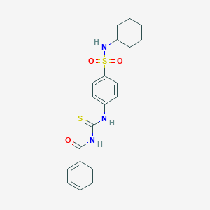 molecular formula C20H23N3O3S2 B320378 N-[[4-(cyclohexylsulfamoyl)phenyl]carbamothioyl]benzamide 